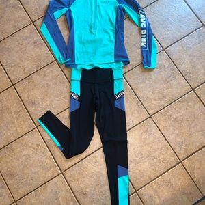 HTF Victoria’s Secret VS PINK ULTIMATE complete athletic outfit set SMALL